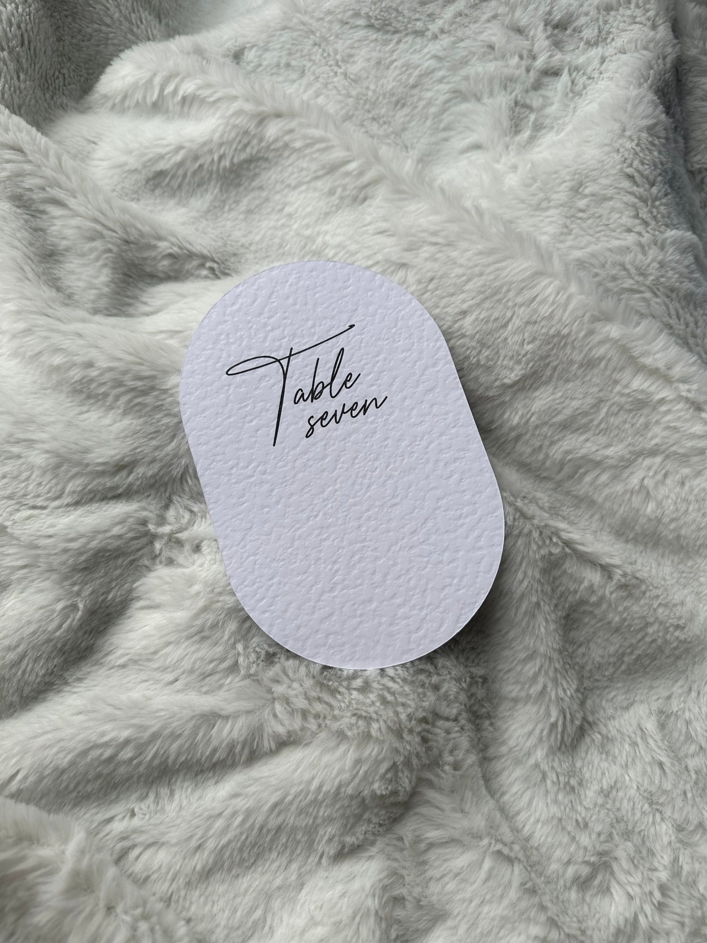 Oval card table numbers