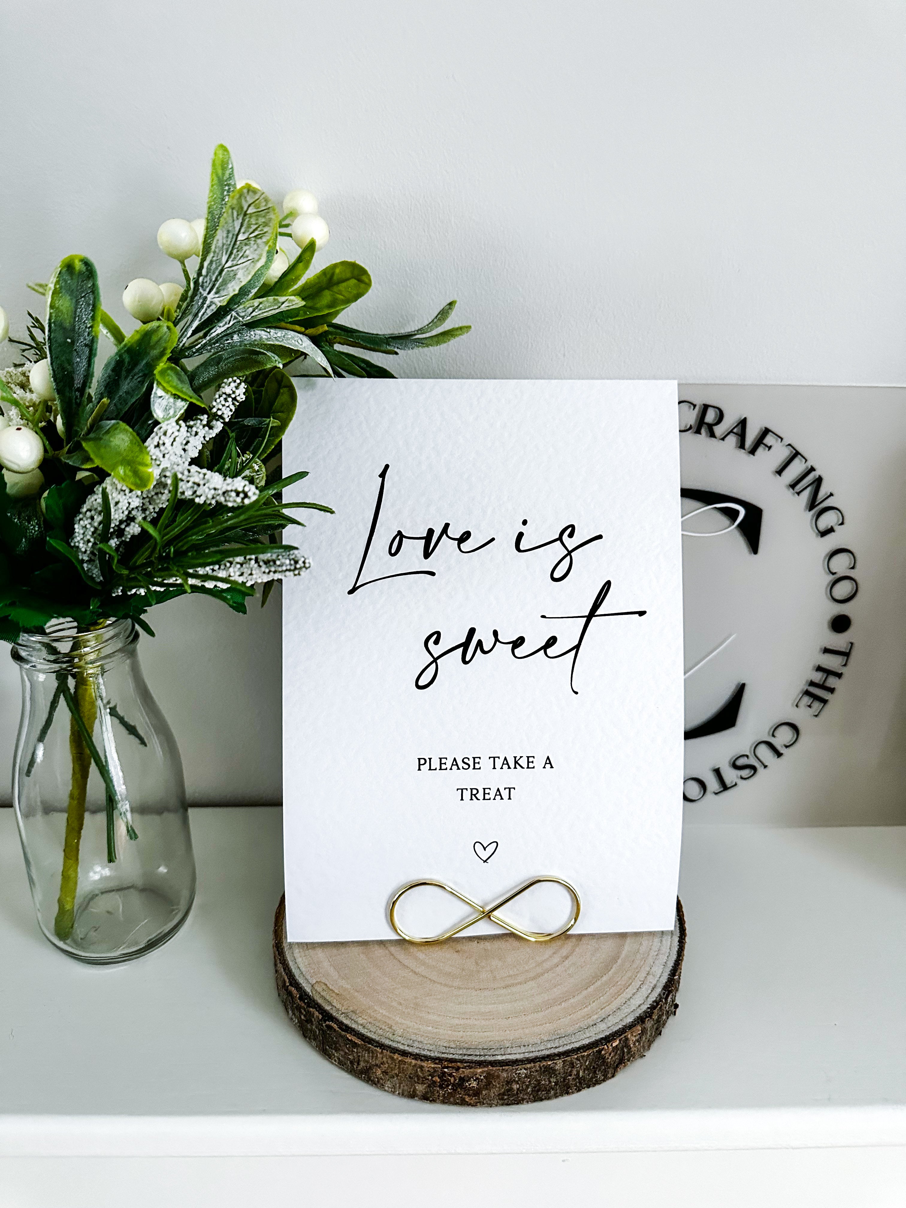 Reception card signs