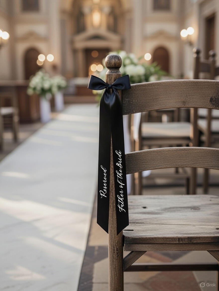 Reserved chair bows