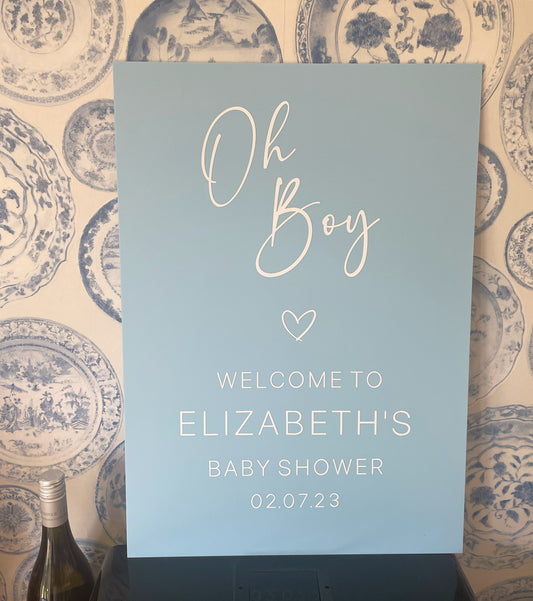 Baby shower welcome sign