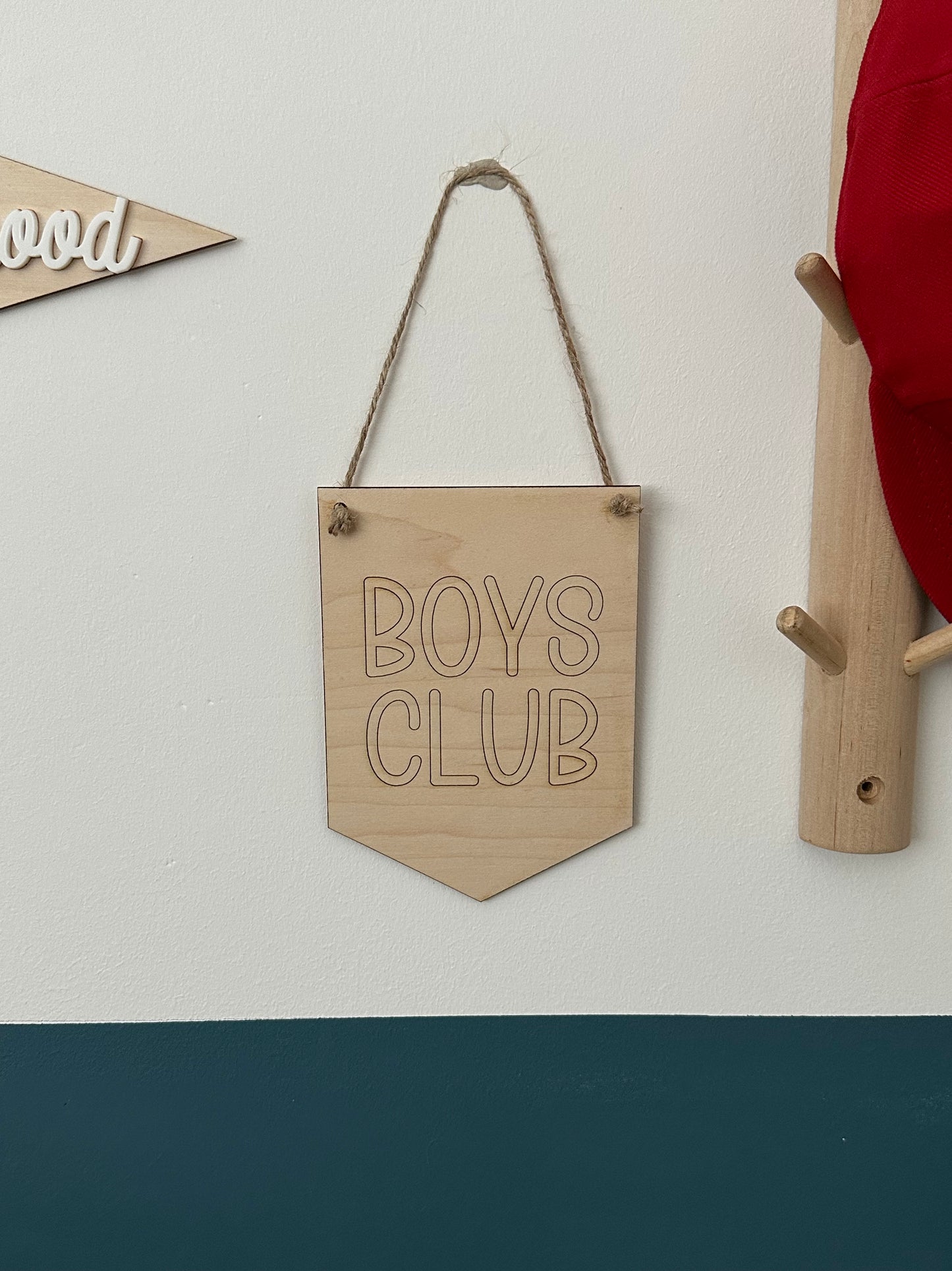 Mini wooden pennants