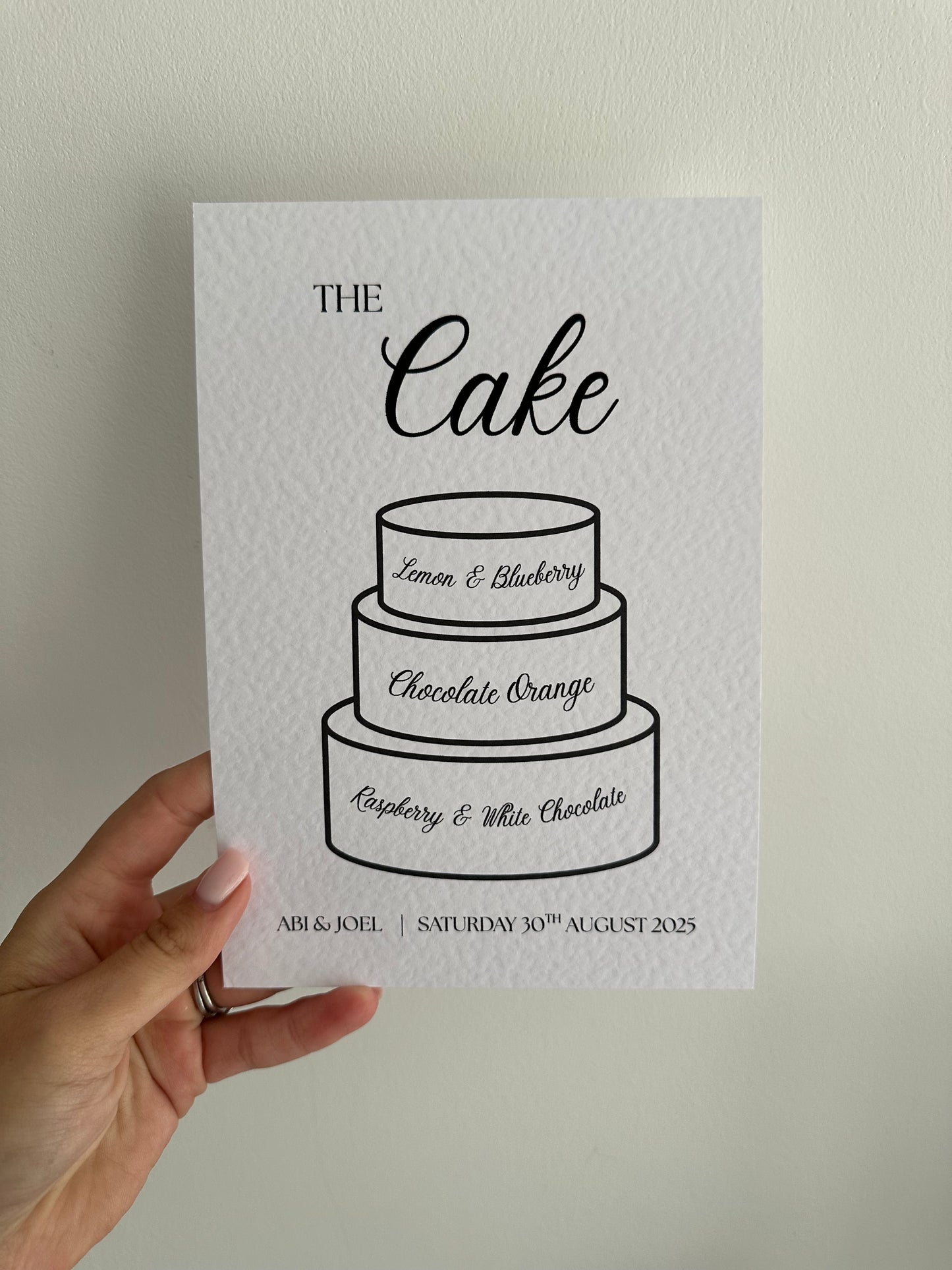 Cake menu
