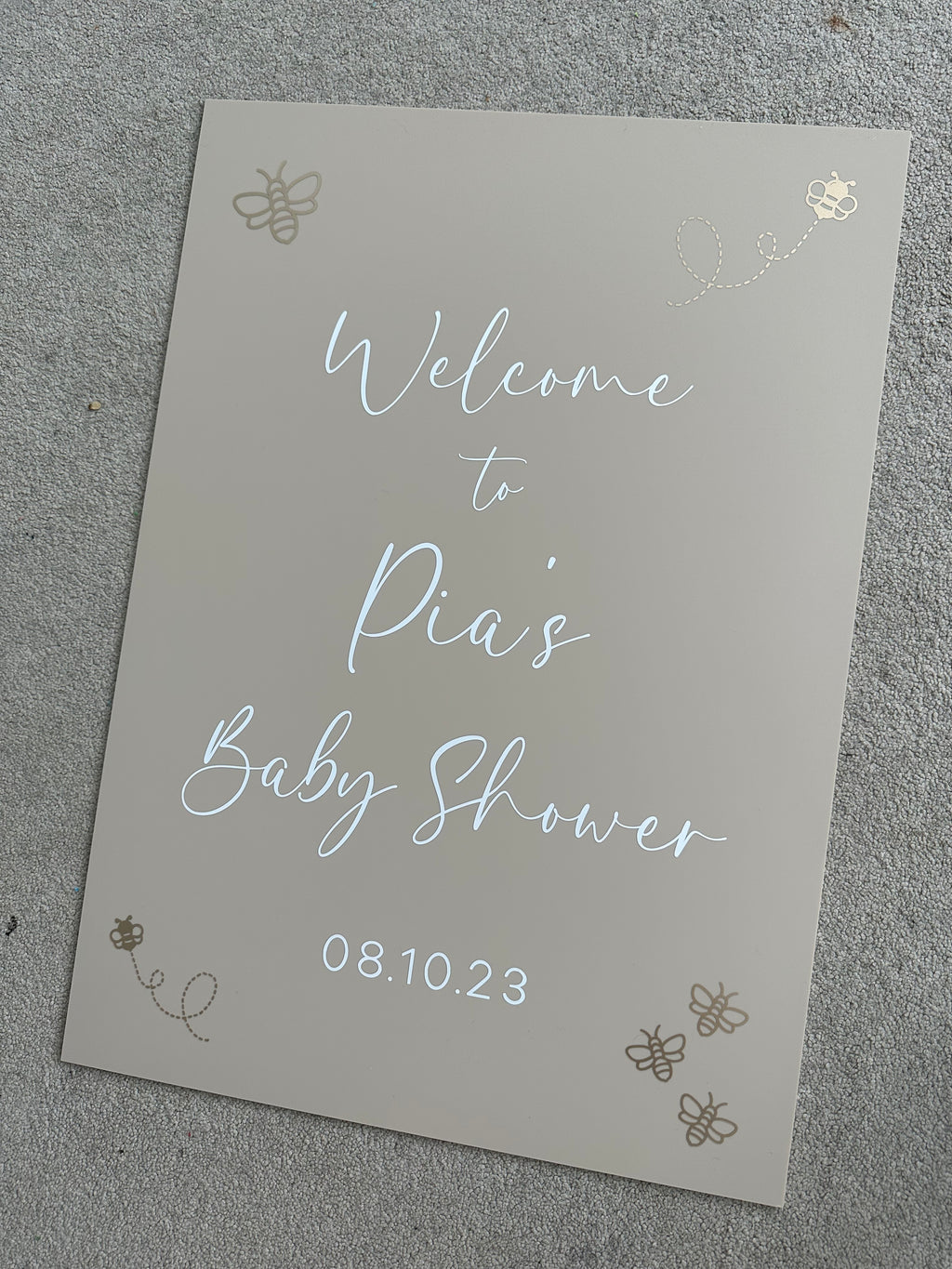 Baby shower welcome sign