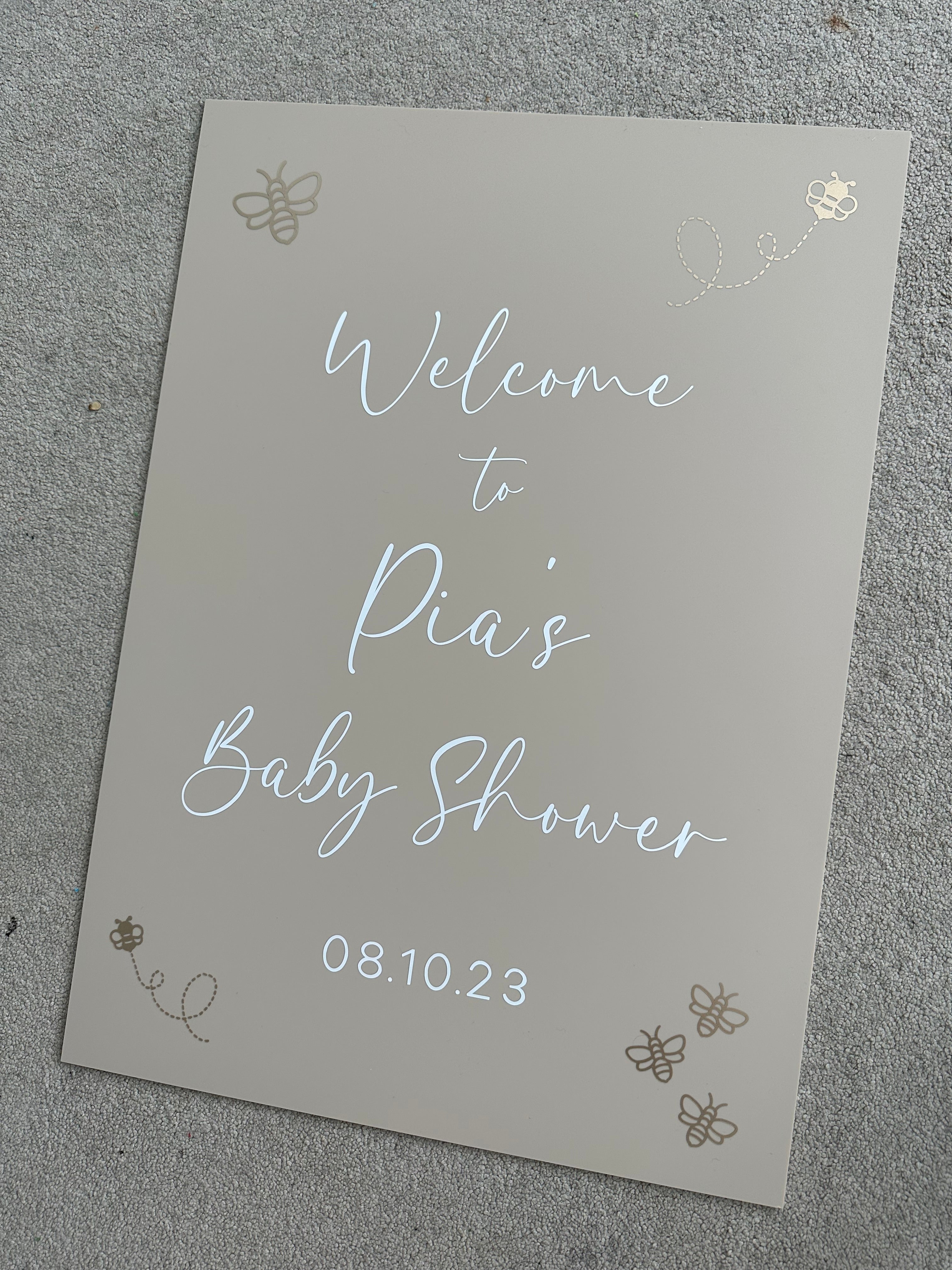 Baby shower welcome sign