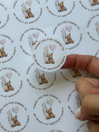 Bear-y first birthday stickers