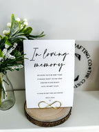 Reception card signs