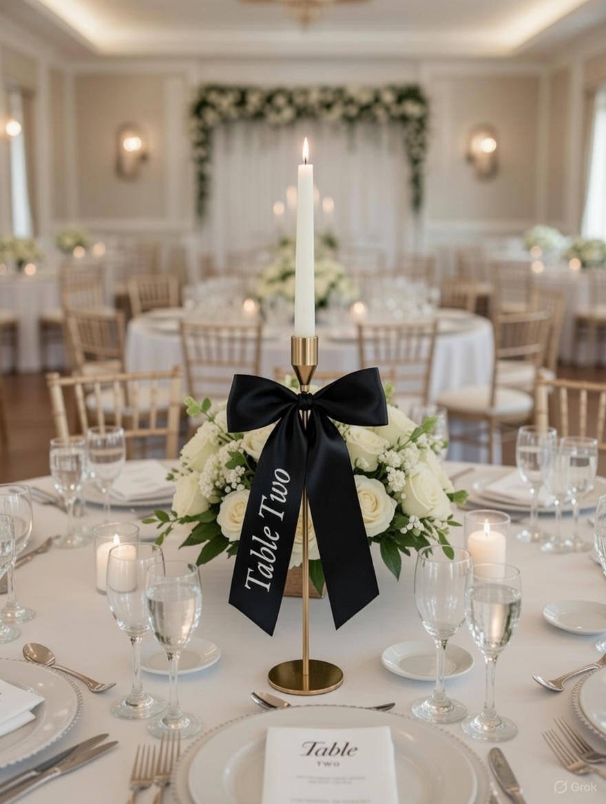 Table number bows