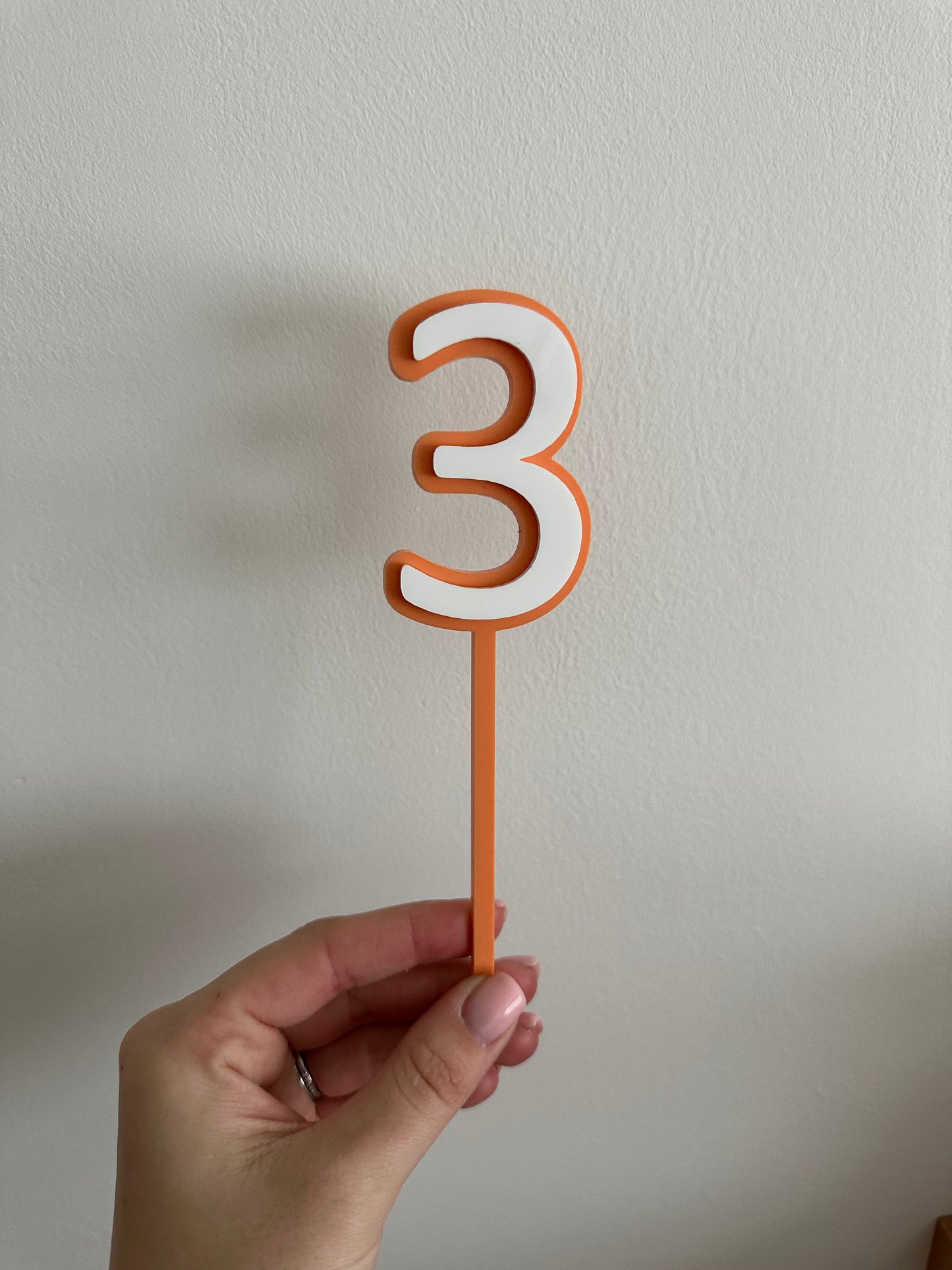 Acrylic number charm