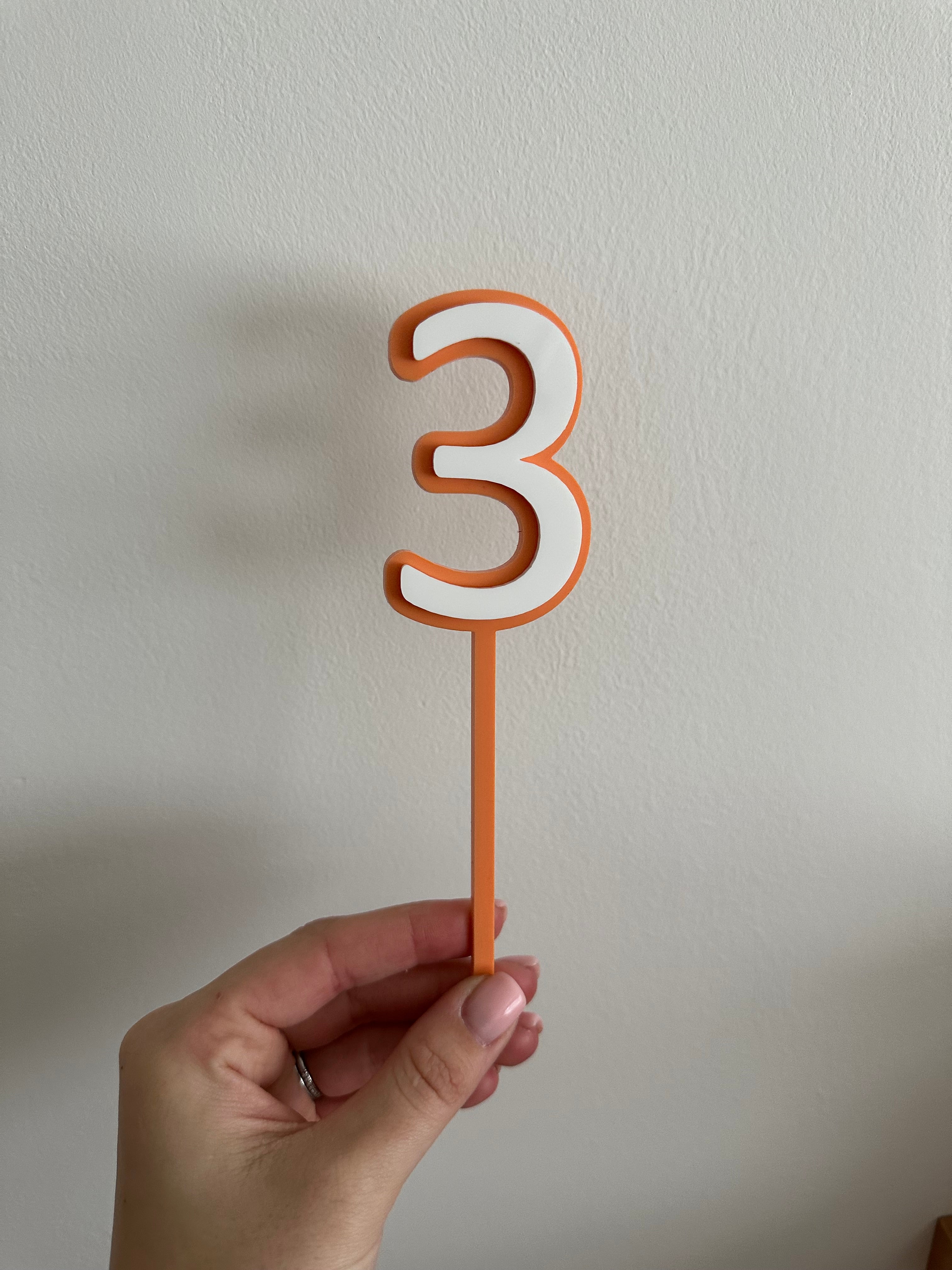 Acrylic number charm