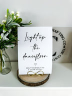 Reception card signs