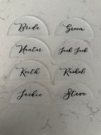 Semi circle acrylic place names
