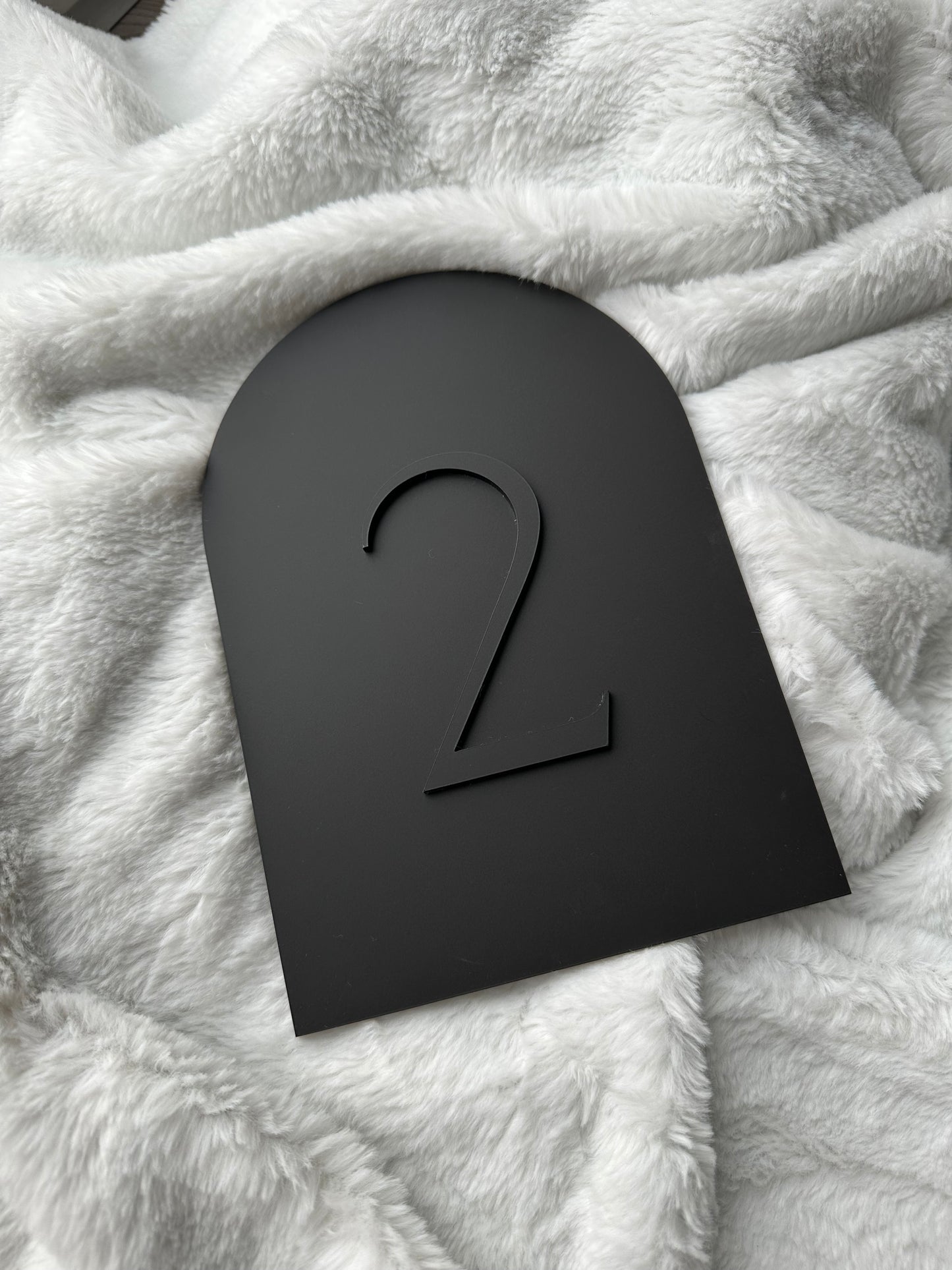 Matte 3d table numbers