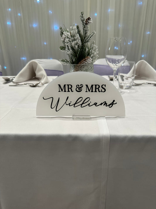Sweetheart table sign