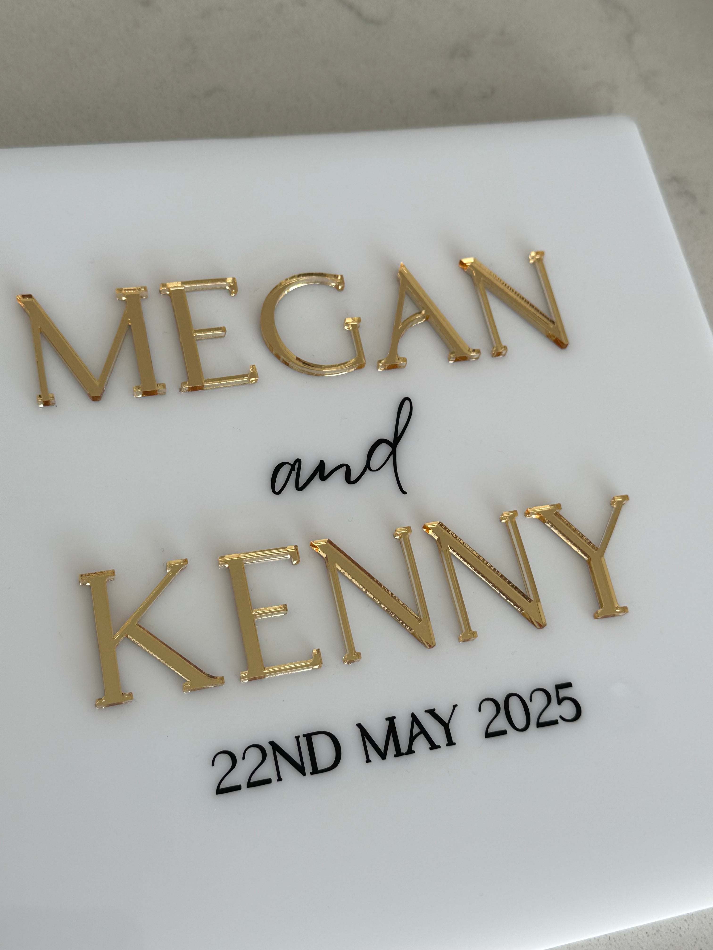 Acrylic guest book