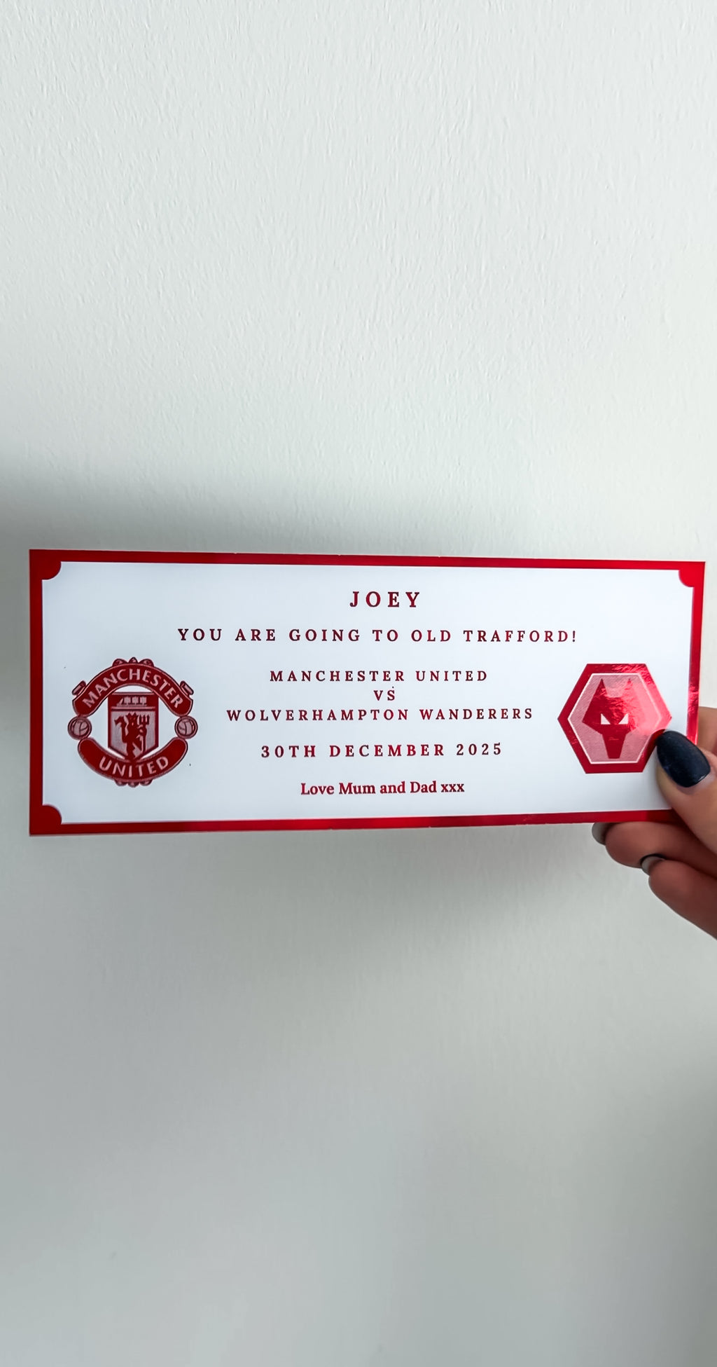 Football foil tickets