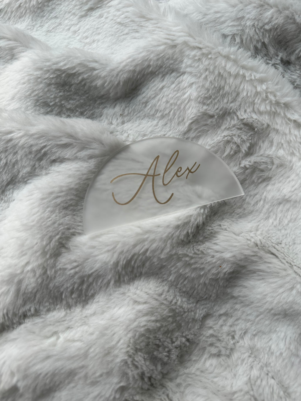 Semi circle acrylic place names