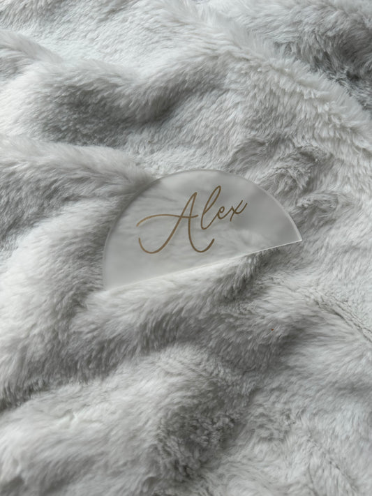 Semi circle acrylic place names