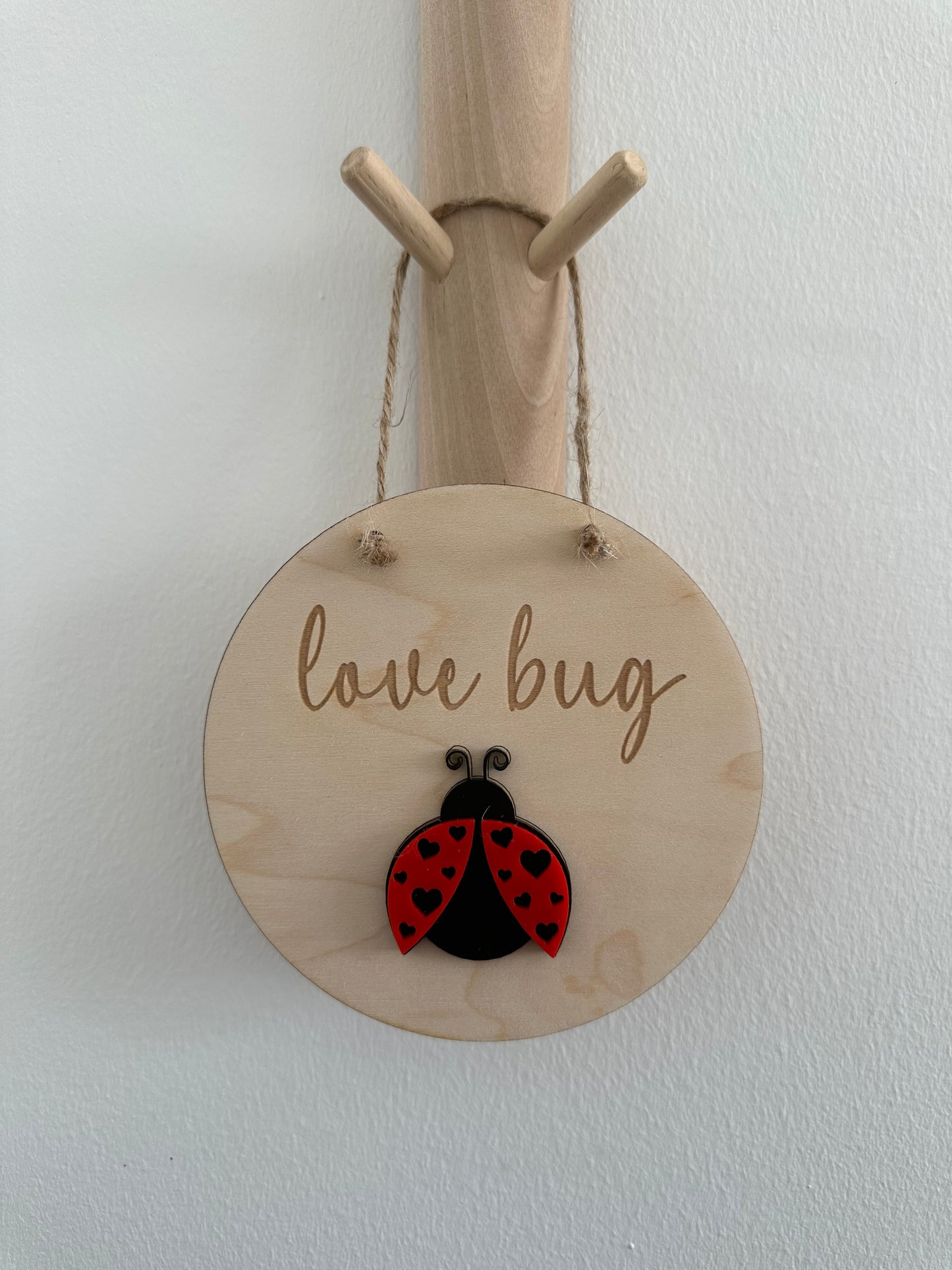 Love bug wall sign