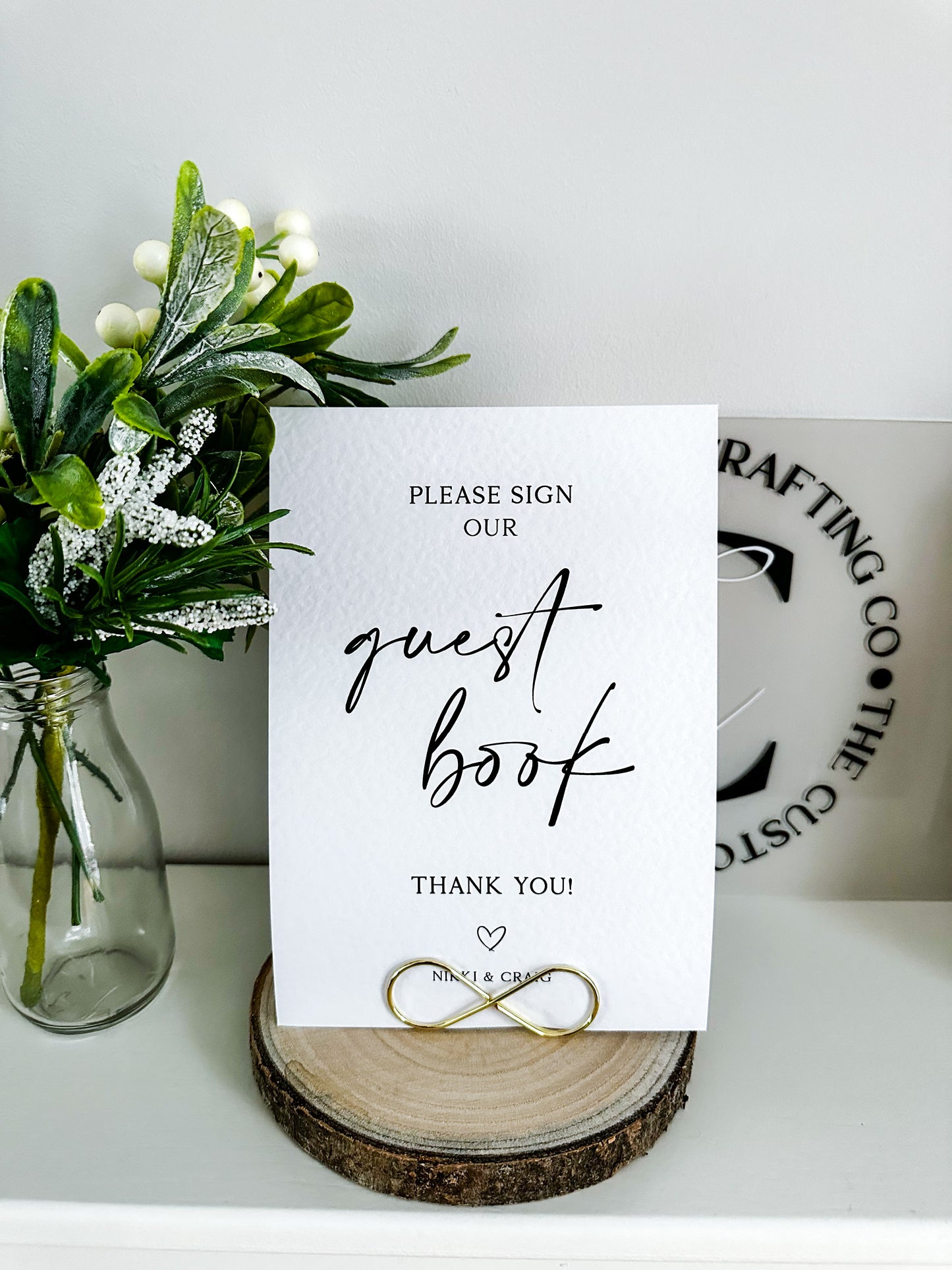 Reception card signs