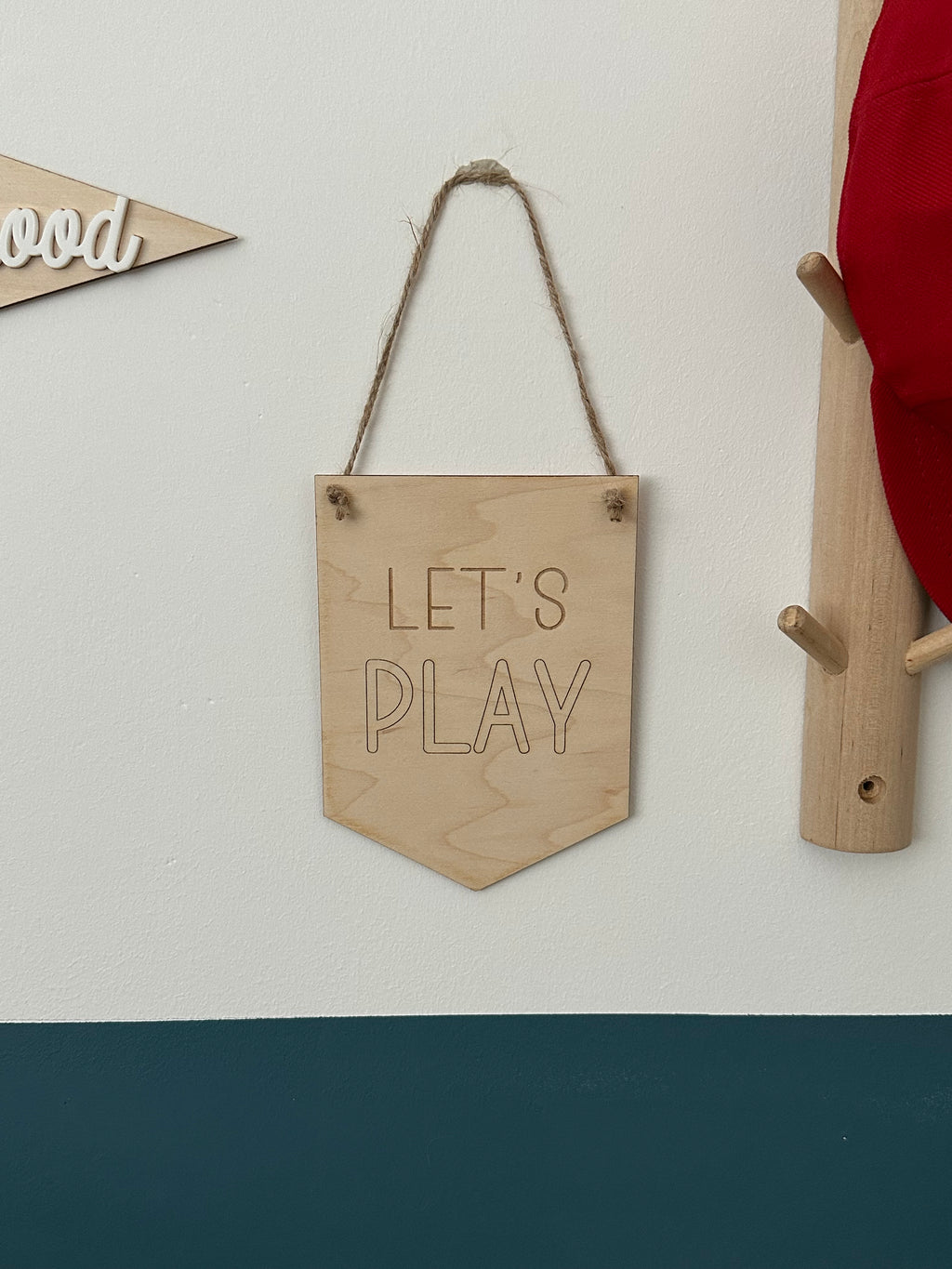 Mini wooden pennants