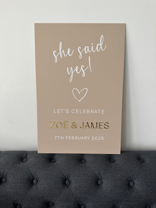 Engagement Welcome Sign