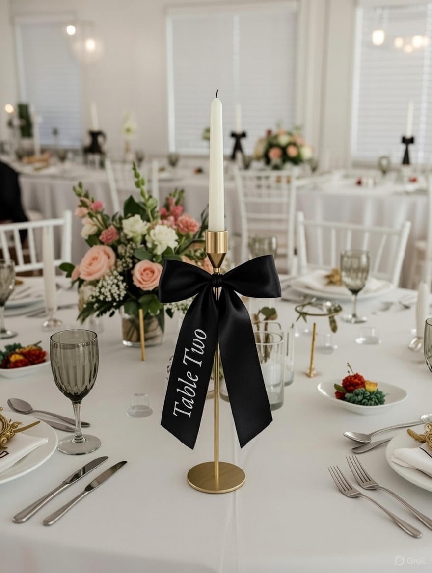 Table number bows
