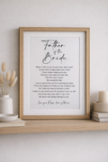 Father of the bride poem