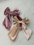 Velvet hair bows
